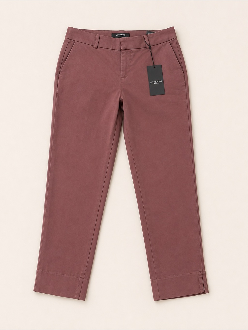 Liverpool Women's Dusty Rose Straight-Leg Chinos